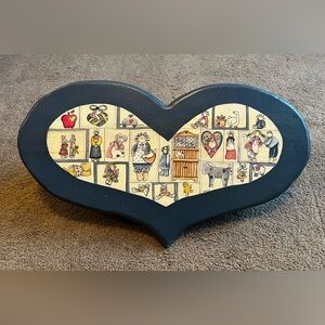 Vintage Cottagecore Wooden Heart Wall Decor